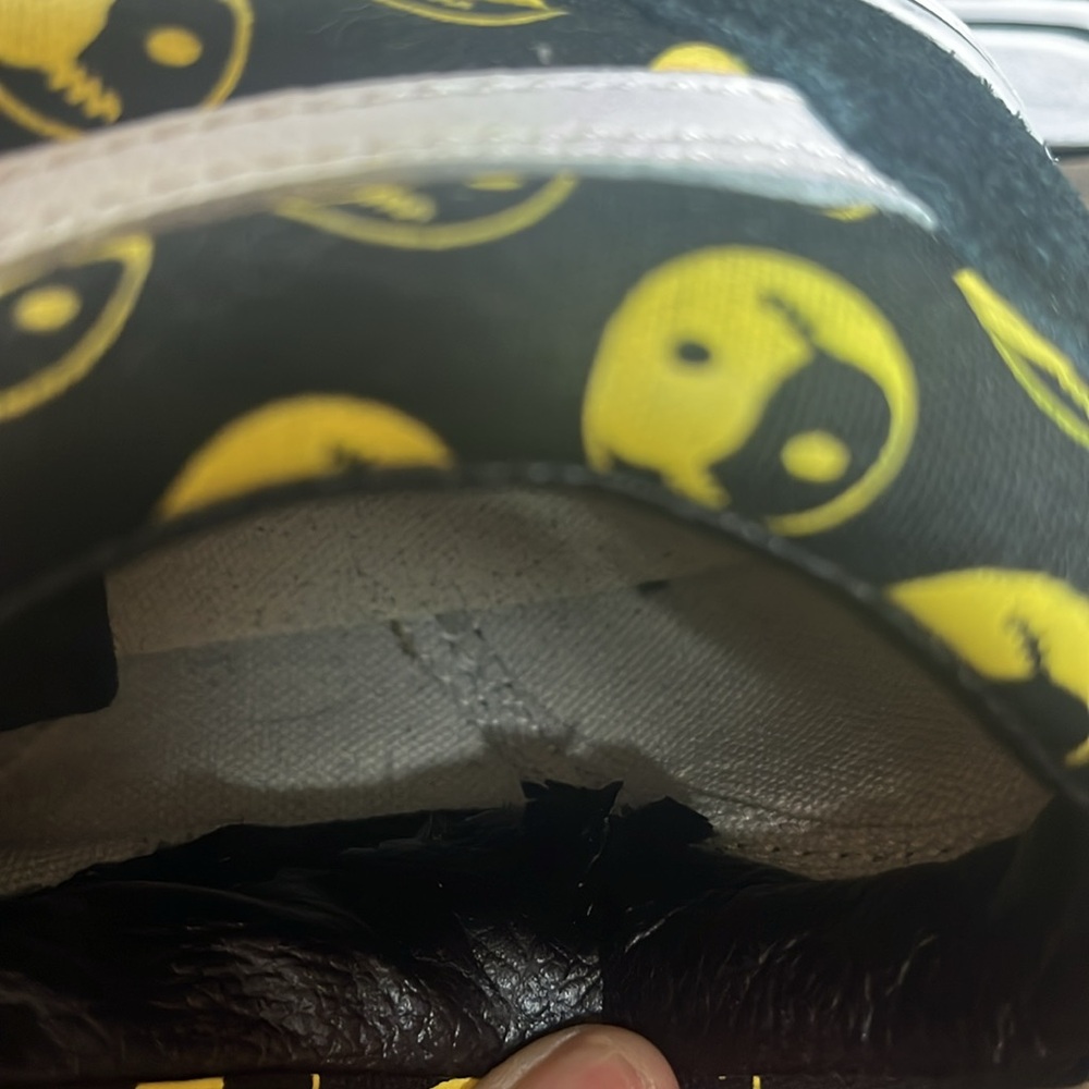 Vans Old Skool Daze Later Sappy Face Black and Yellow Ying Yang Sneakers - Picture 12 of 12